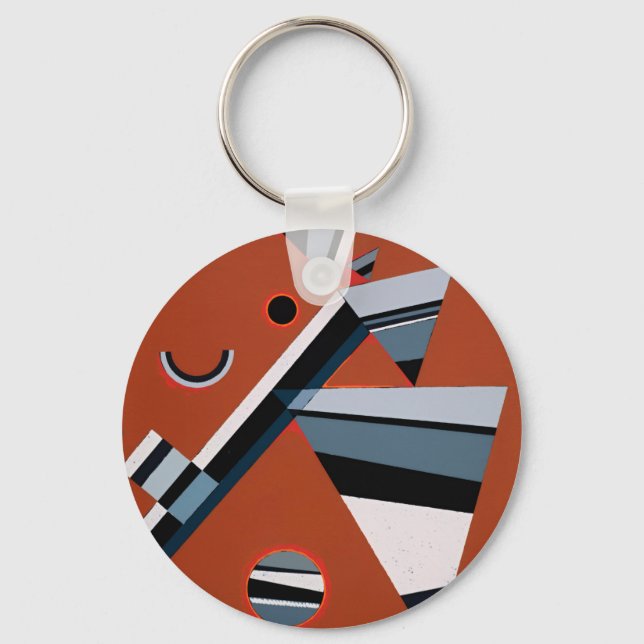 Gris von Kandinsky Abstrakte Malerei Moderne Kunst Schlüsselanhänger (Vorderseite)