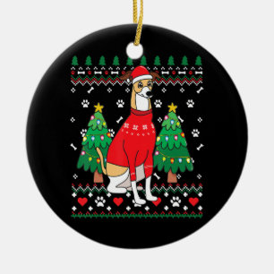grisâtre italien noël ornement arbre xmas chien
