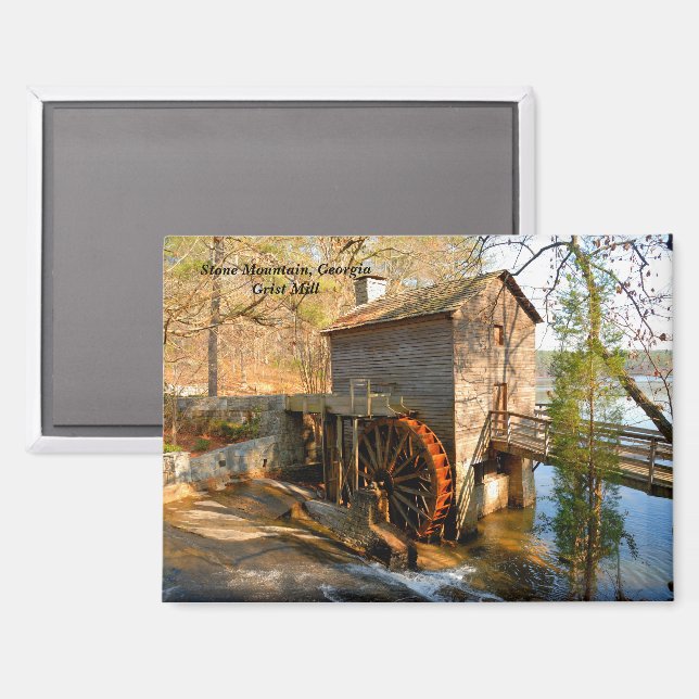 Grist Mill Stone Mountain, Georgia Magnet (Vorderseite/Rückseite)