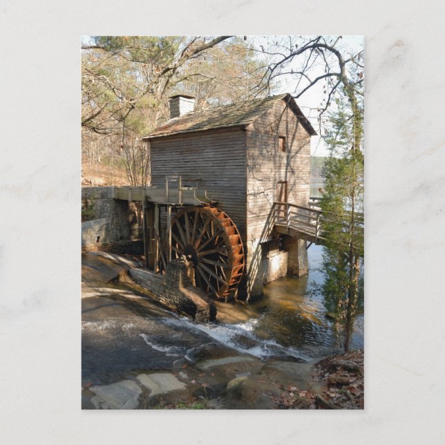 Grist MIll Stone Mountain Georgia Postkarte (Vorderseite)