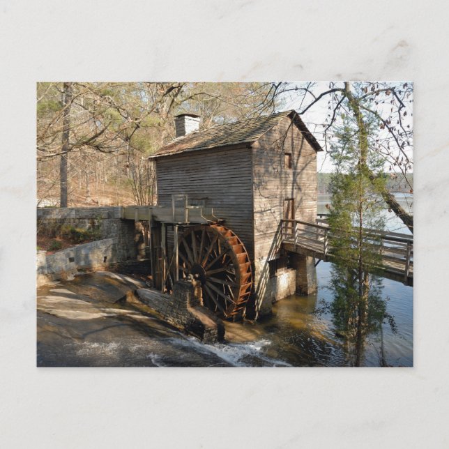 Grist Mill Stone Mountain Georgia Postkarte (Vorderseite)