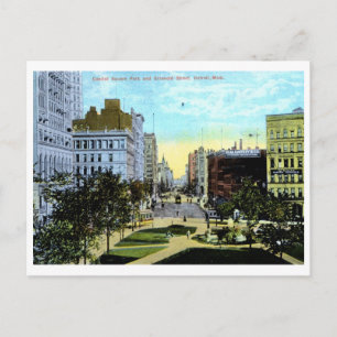 Griswold St., Detroit 1910 Vintag Postkarte