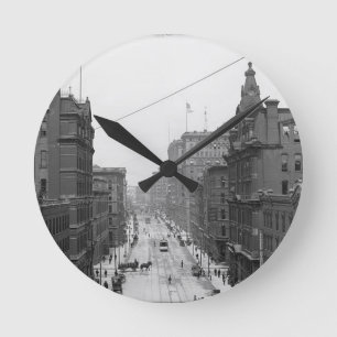Griswold Street, Detroit, Mich. 1906 Wanduhr