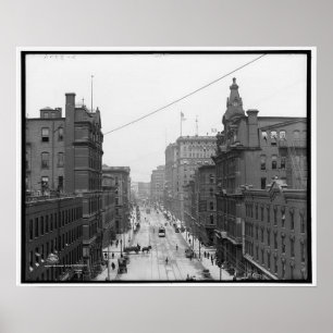 Griswold Street, Detroit Michigan um 1906 Poster
