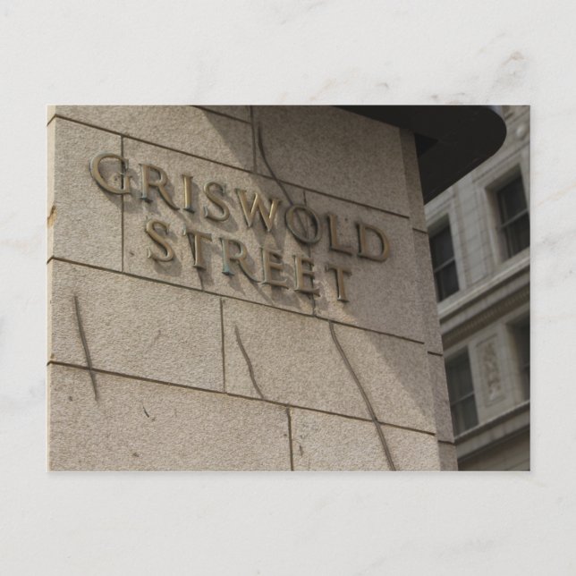 Griswold Street, Downtown Detroit, Michigan Postkarte (Vorderseite)