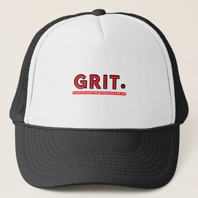 GRIT - Leidenschaft und Ausdauer für das Leben Truckerkappe (Vorderseite)