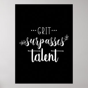 Grit vs Talent - Motivierend Erfolgsspiel Poster