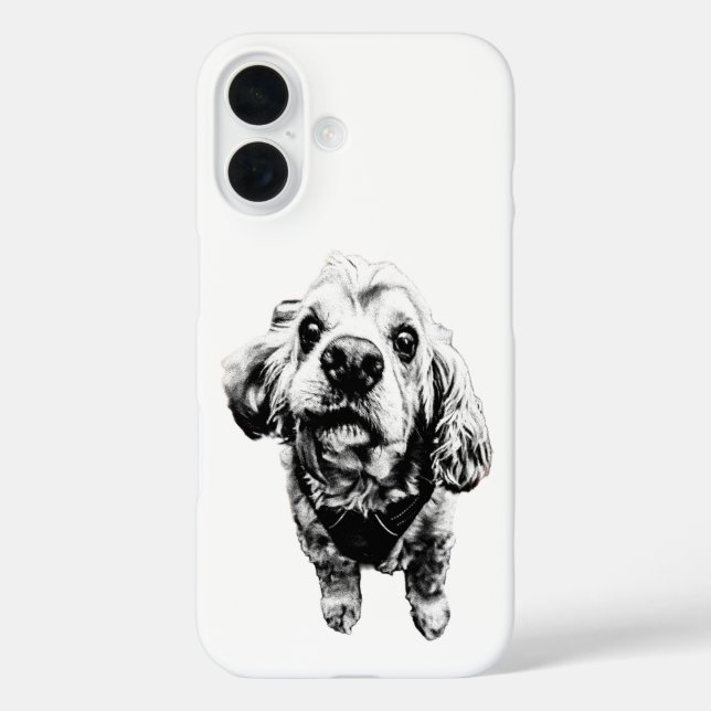 Gritty Cocker Spaniel Art – Grit, Loyalty iPhone 16 Hülle (Rückseite)