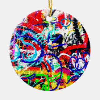 Gritty Crazy Graffiti Keramik Ornament