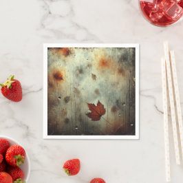 Gritty Fall Steamy Window Glass Découpage Napkins Serviette