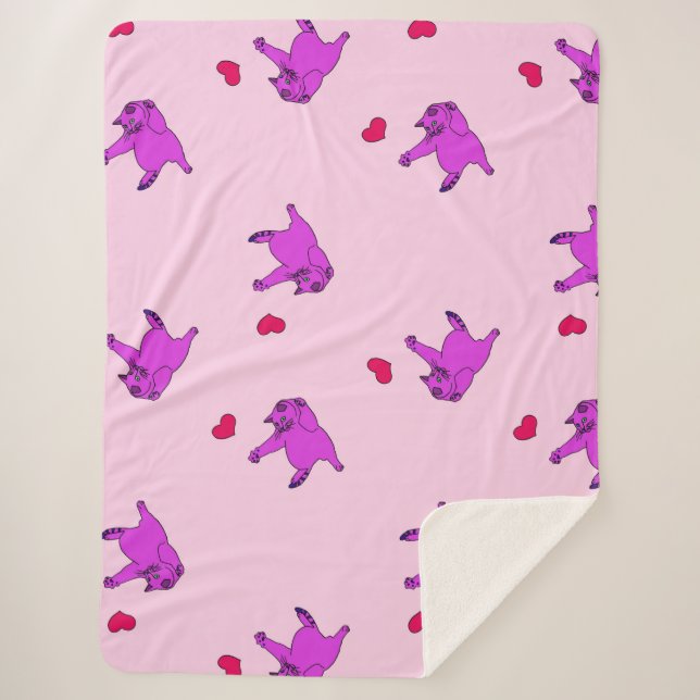 Griz Spiele mit meiner Herzdecke Sherpadecke (Vorderseite)