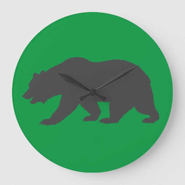 GRIZLICH BÄRENROTE WANDERWANDSTUFE GROßE WANDUHR (Vorderseite)