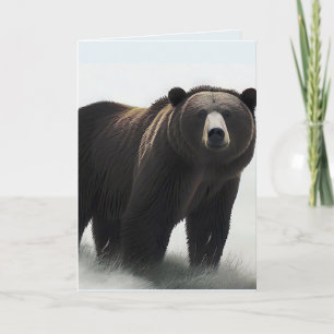 GRIZLY BEAR ART BIG BIRTHDAY Card Karte