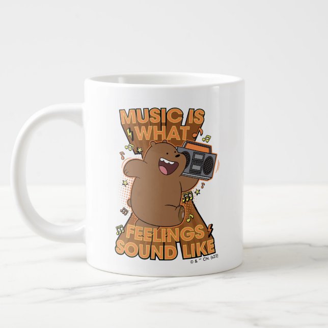 Grizz - Musik ist das, was Gefühle hören Jumbo-Tasse (Links)