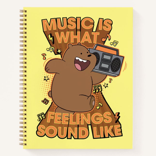 Grizz - Musik ist das, was Gefühle hören Notizbuch (Vorderseite)