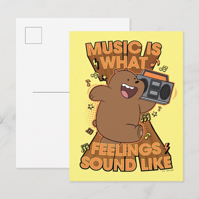 Grizz - Musik ist das, was Gefühle hören Postkarte (Vorne/Hinten)