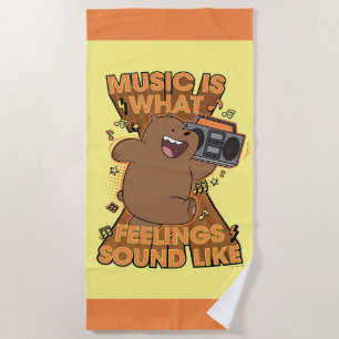 Grizz - Musik ist das, was Gefühle hören Strandtuch