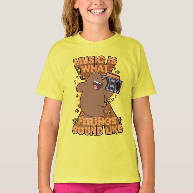 Grizz - Musik ist das, was Gefühle hören T-Shirt (Vorderseite)