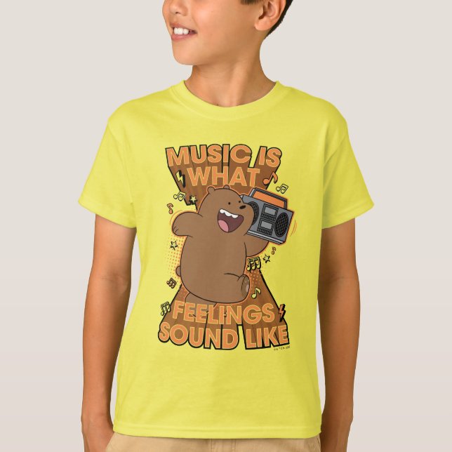 Grizz - Musik ist das, was Gefühle hören T-Shirt (Vorderseite)