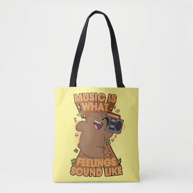 Grizz - Musik ist das, was Gefühle hören Tasche (Vorderseite)