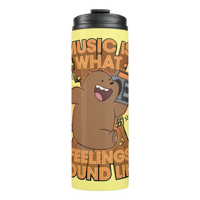 Grizz - Musik ist das, was Gefühle hören Thermosbecher (Vorderseite)