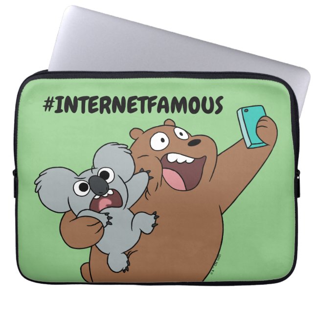 Grizz & Nom Nom - #InternetBerühmt Laptopschutzhülle (Vorderseite)
