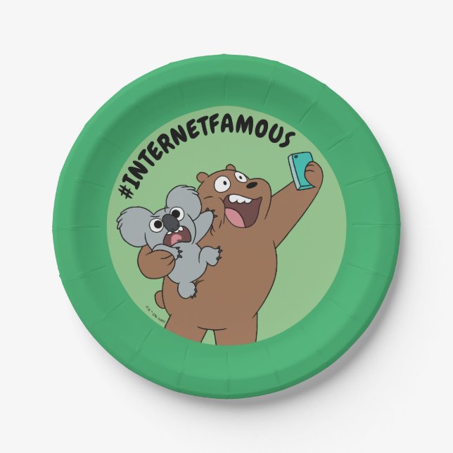 Grizz & Nom Nom - #InternetBerühmt Pappteller (Vorderseite)