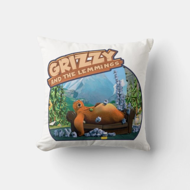 Grizzie und Lämmerung Kissen (Vorderseite)