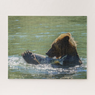 Grizzle Bär Caught A Lachs Jigsaw Puzzle