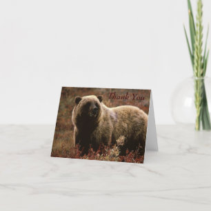 Grizzle Bär Vielen Dank Note Card Dankeskarte
