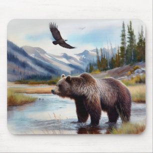 Grizzle Eagle Wildlife Mousepad
