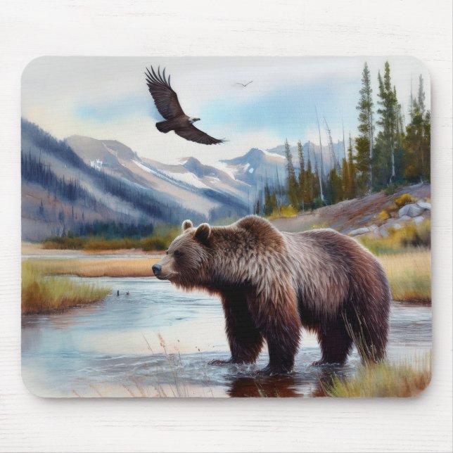 Grizzle Eagle Wildlife Mousepad (Vorne)