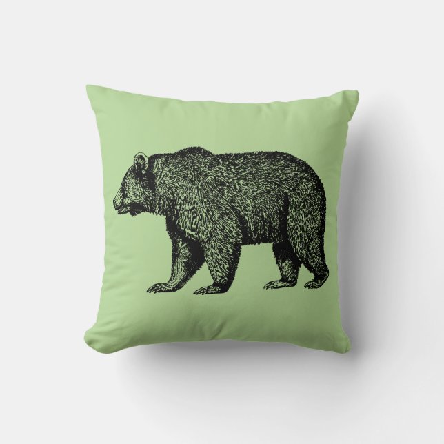 Grizzles Bären für ein Laufsteg Kissen (Vorderseite)