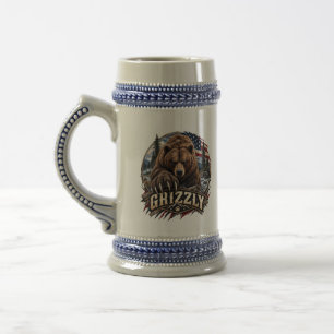 Grizzly – Amerikanische Wildnis Bierglas