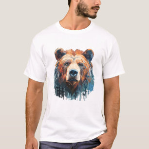 Grizzly Bär Animal World Wildlife Beauty Painting T-Shirt