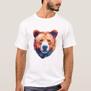 Grizzly Bär Animal World Wildlife Beauty Painting T-Shirt