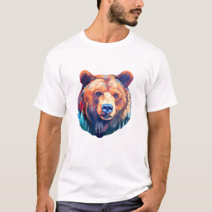 Grizzly Bär Animal World Wildlife Beauty Painting T-Shirt