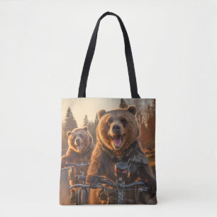 Grizzly Bär Tierfreund Radsport Rad Happy Relax Tasche