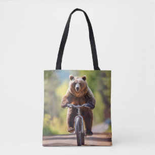 Grizzly Bär Tierfreund Radsport Rad Happy Relax Tasche