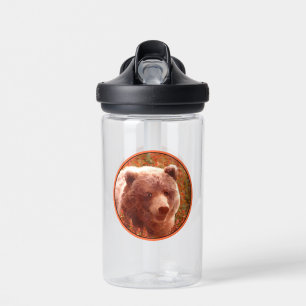 Grizzly Bären Cub in Fireweed Painting Wildlife Ar Trinkflasche