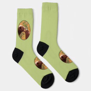 Grizzly Bären Mama und Cub Painting Art Socken