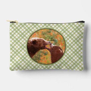 Grizzly Bärenmutter und Cub Painting Art Zubehörtasche