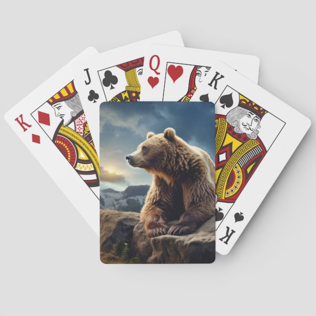 Grizzly Bear Animal Nature Majestic Wild Spielkarten (Rückseite)