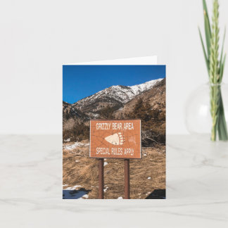 Grizzly Bear Area - 4" x 5.6" Notecard Feiertagskarte