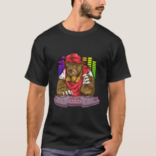 Grizzly Bear Dj Dubstep Rave Colorful Equalizer Ed T-Shirt