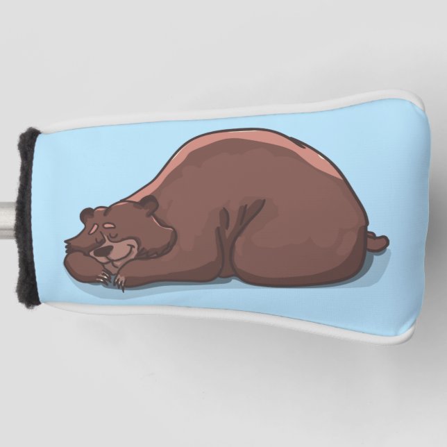 GRIZZLY BEAR LAZY BEAR PUTTER GOLF HEAD COVER HEADCOVER (Vorderseite)