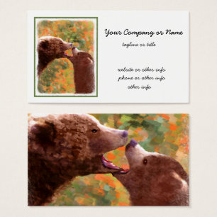 Grizzly Bear Mama and Cub Painting - Wildlife Art