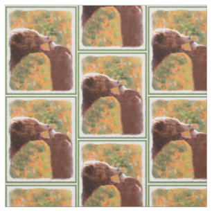Grizzly Bear Mama and Cub Painting - Wildlife Art Stoff