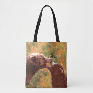 Grizzly Bear Mama and Cub Painting - Wildlife Art Tasche