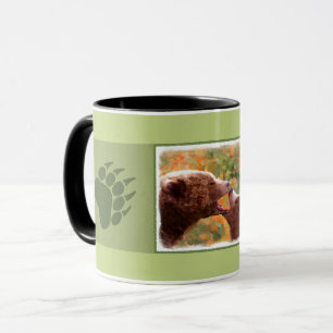 Grizzly Bear Mama and Cub Painting - Wildlife Art Tasse